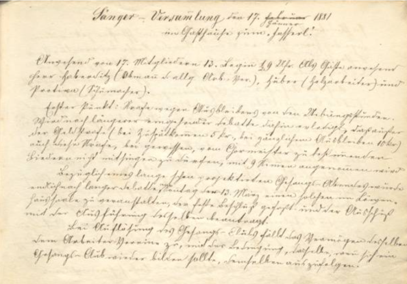 Niederschrift 1881